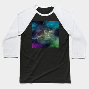Leo Constellation Starry Night Sky Baseball T-Shirt